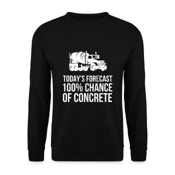 Retro Funny Concrete Worker Gift Construction - Unisex Sweatshirt - black - Front - Alina (178cm) & Michal (187cm)