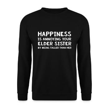 Cadeau drôle de frère ou sœur pour petit frère Lil Sister - Sweat-shirt Unisexe - noir - Devant - Alina (178cm) & Michal (187cm)
