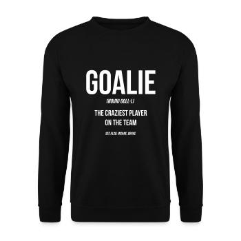 Goalie Gear Goalkeeper Definition Funny Soccer - Unisex Sweatshirt - black - Front - Alina (178cm) & Michal (187cm)