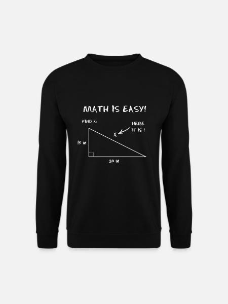 Mathe ist einfach Finden Sie X Hier ist es Design - Unisex Pullover - Schwarz