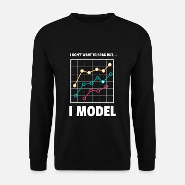 Ich Modell: Lustiges Data Science Humor Design - Unisex Pullover - Schwarz