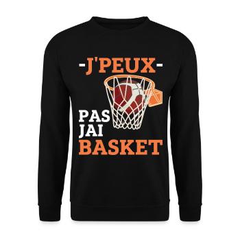 Drôle Cadeau Basketball L'Amour Du Basket-Ball - Sweat-shirt Unisexe - noir - Devant - Alina (178cm) & Michal (187cm)