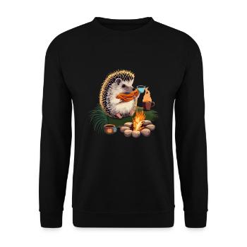 Lagerfeuer - Unisex Pullover - Schwarz - Vorne - Alina (178cm) & Michal (187cm)