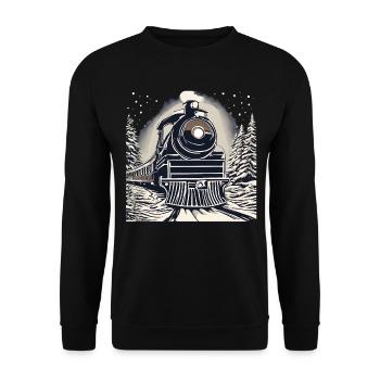 Lokomotive - Unisex Pullover - Schwarz - Vorne - Alina (178cm) & Michal (187cm)
