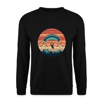 Paragliding - Unisex Pullover - Schwarz - Vorne - Alina (178cm) & Michal (187cm)