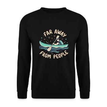 Rudern - Unisex Pullover - Schwarz - Vorne - Alina (178cm) & Michal (187cm)