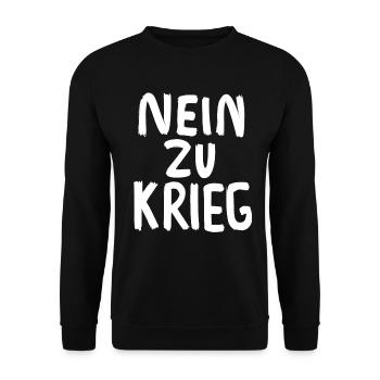 NO TO WAR - YES PEACE - Unisex Sweatshirt - black - Front - Alina (178cm) & Michal (187cm)
