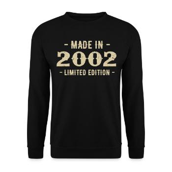 Vintage 2002 Édition Limitée Cadeau 2002 - Sweat-shirt Unisexe - noir - Devant - Alina (178cm) & Michal (187cm)