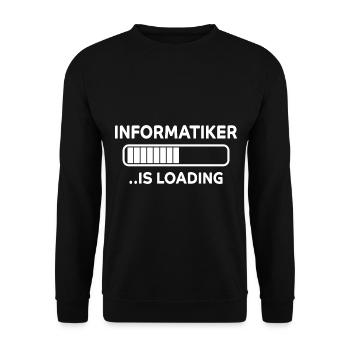 Informatiker Lustig Spruch Programmierer Geschenk - Unisex Pullover - Schwarz - Vorne - Alina (178cm) & Michal (187cm)