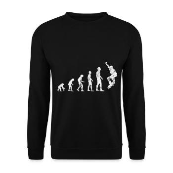 Evolution Skateboarder Skateboard Skater Skate - Unisex Sweatshirt - black - Front - Alina (178cm) & Michal (187cm)