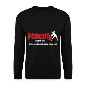 Fechten - Unisex Pullover - Schwarz - Vorne - Alina (178cm) & Michal (187cm)