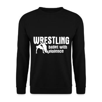 Grappling Martial Arts Wrestling - Unisex Pullover - Schwarz - Vorne - Alina (178cm) & Michal (187cm)