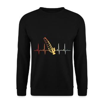 Planche à voile ECG Windsurfer Windsurfing - Sweat-shirt Unisexe - noir - Devant - Alina (178cm) & Michal (187cm)