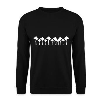 Trees Symbol Line Forest Nature - Unisex Sweatshirt - black - Front - Alina (178cm) & Michal (187cm)