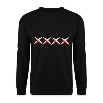 kreuze kreuz rot - Unisex Pullover - Schwarz - Vorne - Alina (178cm) & Michal (187cm)