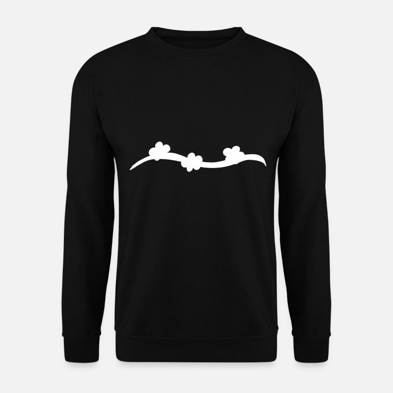 Three Flowers Blossom Line Branch - Unisex Sweatshirt - black