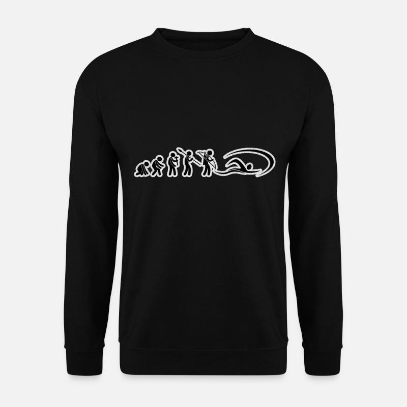 Evolution Swimmer Black Grunge - Unisex Sweatshirt - black