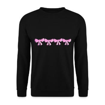 loop symbol fly four pink shiny - Unisex Sweatshirt - black - Front - Alina (178cm) & Michal (187cm)