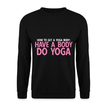 Yogalehrer Spruch Für Yogi Yoga - Unisex Pullover - Schwarz - Vorne - Alina (178cm) & Michal (187cm)