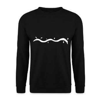 trait de ligne d’onde - Sweat-shirt Unisexe - noir - Devant - Alina (178cm) & Michal (187cm)