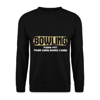 Bowling - Unisex Pullover - Schwarz - Vorne - Alina (178cm) & Michal (187cm)