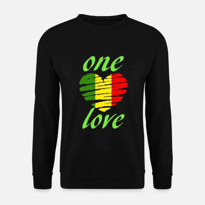 Herz eine Liebe - Unisex Pullover - Schwarz