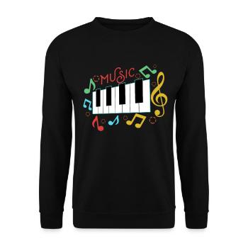 musique - Sweat-shirt Unisexe - noir - Devant - Alina (178cm) & Michal (187cm)
