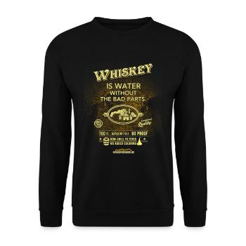 Whiskey is water without the bad parts - Unisex Sweatshirt - black - Front - Alina (178cm) & Michal (187cm)