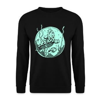 Beste Freunde - Unisex Pullover - Schwarz - Vorne - Alina (178cm) & Michal (187cm)