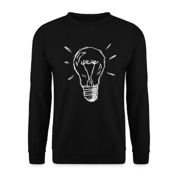 Luminous lamp - Unisex Sweatshirt - black - Front - Alina (178cm) & Michal (187cm)