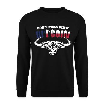 Bitcoin BTC Revolution - Crypto Gift Idea - Unisex Pullover - Schwarz - Vorne - Alina (178cm) & Michal (187cm)