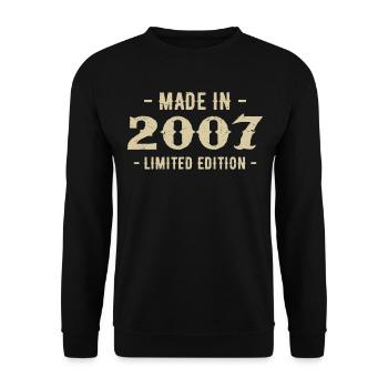 Vintage 2007 Édition Limitée Cadeau 2007 - Sweat-shirt Unisexe - noir - Devant - Alina (178cm) & Michal (187cm)