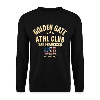 Golden gate athletic club - Sweat-shirt Unisexe - noir - Devant - Alina (178cm) & Michal (187cm)