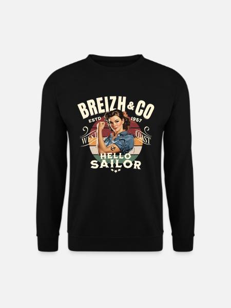 Breizh Hello Sailor - Unisex Sweatshirt - black