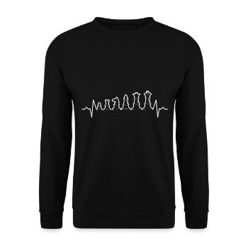 Joueur d'échecs cadeau d'échecs cadeau d'ECG - Sweat-shirt Unisexe - noir - Devant - Alina (178cm) & Michal (187cm)