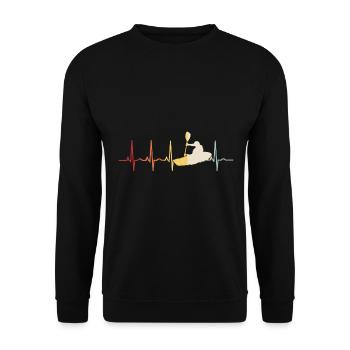 Boat ECG Paddle Kayak Kayak Rowing Paddling - Unisex Sweatshirt - black - Front - Alina (178cm) & Michal (187cm)