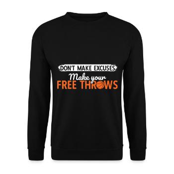 Basketball - Unisex Pullover - Schwarz - Vorne - Alina (178cm) & Michal (187cm)