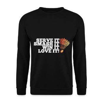 Badminton - Unisex Pullover - Schwarz - Vorne - Alina (178cm) & Michal (187cm)