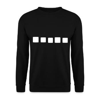 Square Square Icon Shapes - Unisex Sweatshirt - black - Front - Alina (178cm) & Michal (187cm)