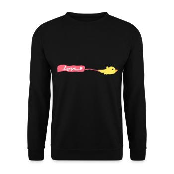 Animal Bird Symbol Love Flying - Unisex Sweatshirt - black - Front - Alina (178cm) & Michal (187cm)