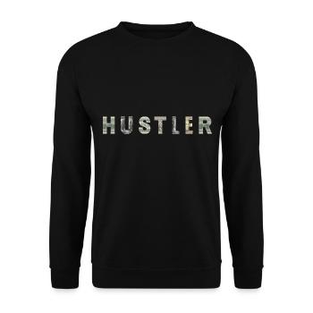 Hustler Money Texture Inspiration - Unisex Pullover - Schwarz - Vorne - Alina (178cm) & Michal (187cm)