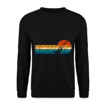 Windsurfer Windsurfing Windsurfing Retro Surfing - Unisex Sweatshirt - black - Front - Alina (178cm) & Michal (187cm)