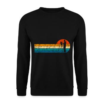 art peinture artiste artiste rétro peintre - Sweat-shirt Unisexe - noir - Devant - Alina (178cm) & Michal (187cm)
