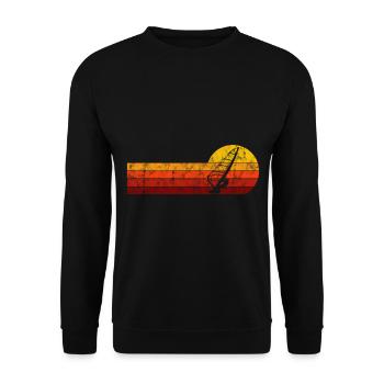 Surfing Windsurfing Windsurfer Retro Windsurfing - Unisex Sweatshirt - black - Front - Alina (178cm) & Michal (187cm)