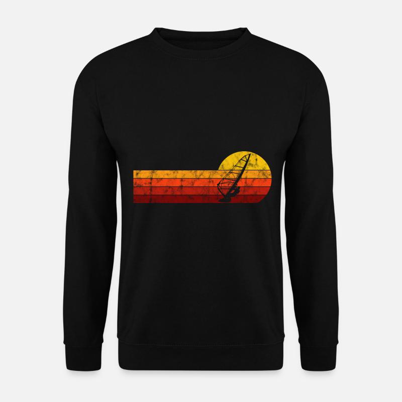 Surfing Windsurfing Windsurfer Retro Windsurfing - Unisex Sweatshirt - black