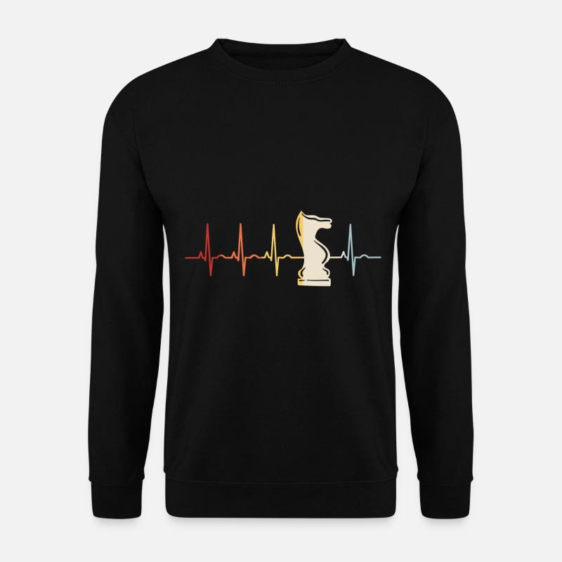 Chess player Chess piece Checkmate ECG Chess - Unisex Sweatshirt - black