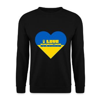 Ukraine - Unisex Sweatshirt - black - Front - Alina (178cm) & Michal (187cm)