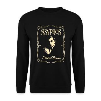 Chemise Philo: Sisyphe. Philosophie d'Alber Camus - Sweat-shirt Unisexe - noir - Devant - Alina (178cm) & Michal (187cm)