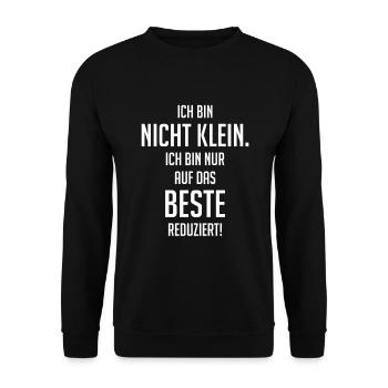 I'm not small .. sayings fun - Unisex Sweatshirt - black - Front - Alina (178cm) & Michal (187cm)
