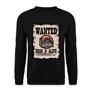 Schrodingers Katze wollte tot & lebende Physik - Unisex Pullover - Schwarz - Vorne - Alina (178cm) & Michal (187cm)
